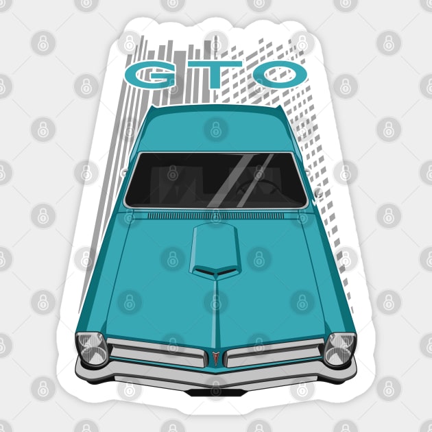 Pontiac GTO 1965 - Turquoise Sticker by V8social